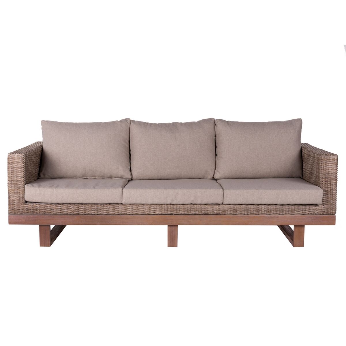 Garden sofa Patsy 220 x 89 x 64,50 cm Wood Rattan