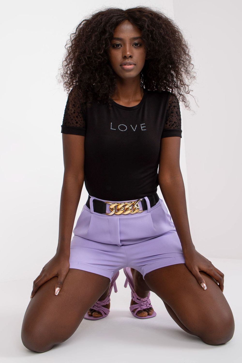  Shorts model 166156 Italy Moda  violet