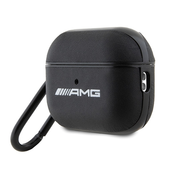 AMG AMAP2SLWK Apple AirPods Pro 2 cover Leather White Logo black