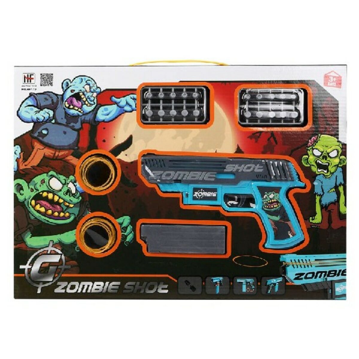 Playset Zombie Shot Pistolet na strzałki Niebieski (43 x 30 cm)