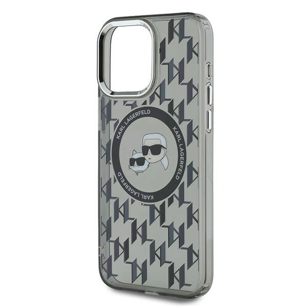 Karl Lagerfeld KLHMP15LHMCKMHK Apple iPhone 15 Pro IML Monogram Karl&Choupette Head MagSafe black