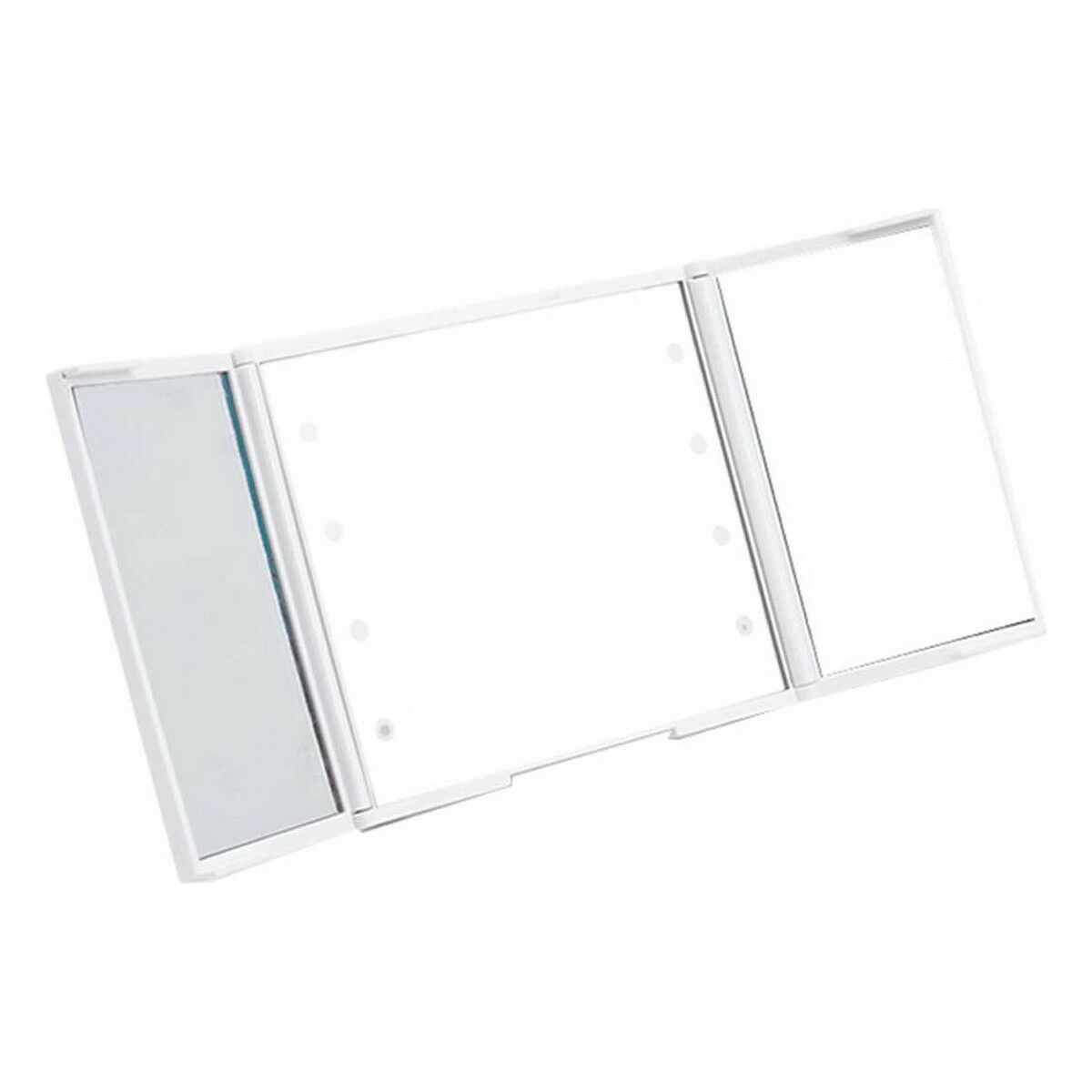 Taschenspiegel Weiß LED Leicht 1,5 x 9,5 x 11,5 cm (12 Stück)