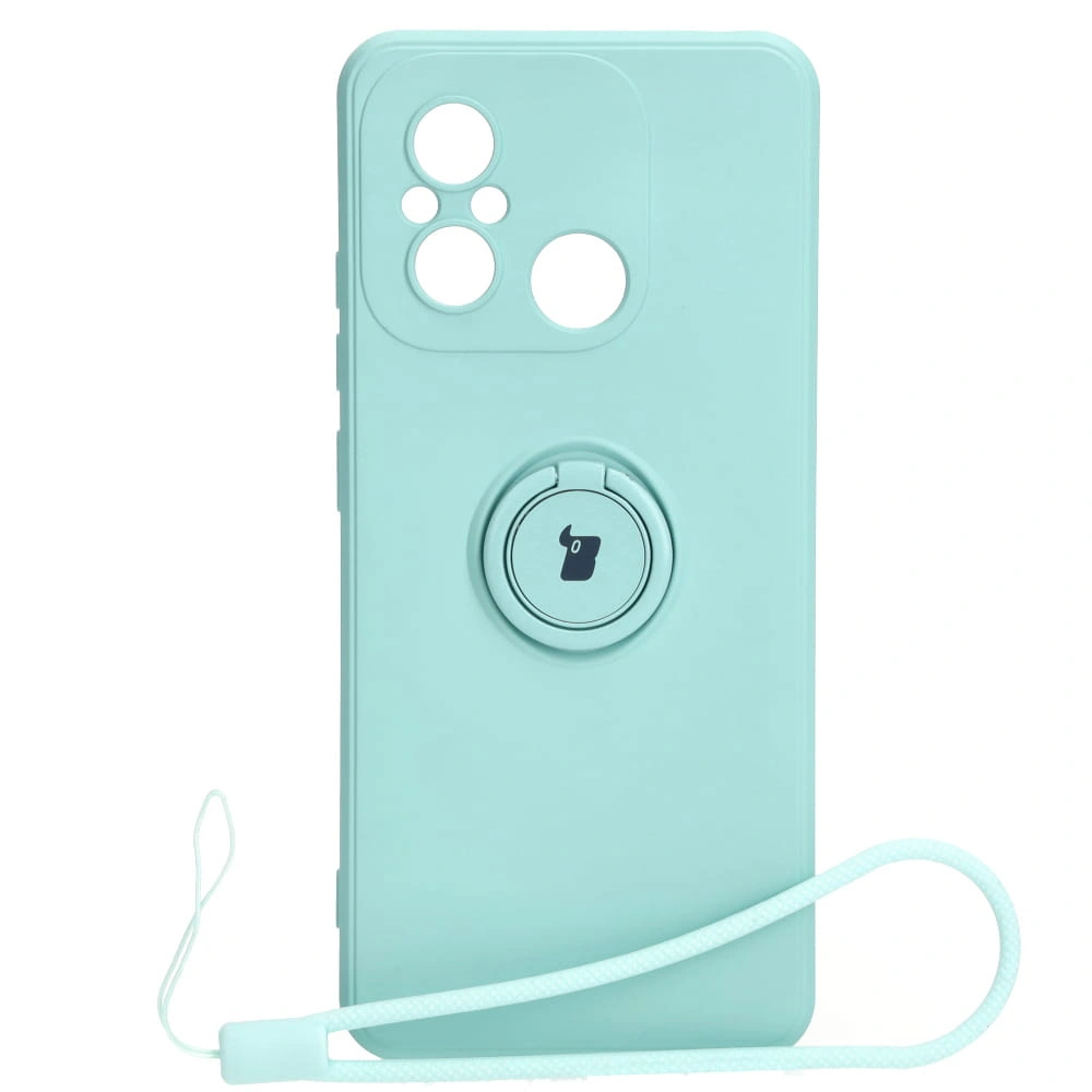 Bizon Case Silicone Ring Sq Xiaomi Redmi 12C turquoise