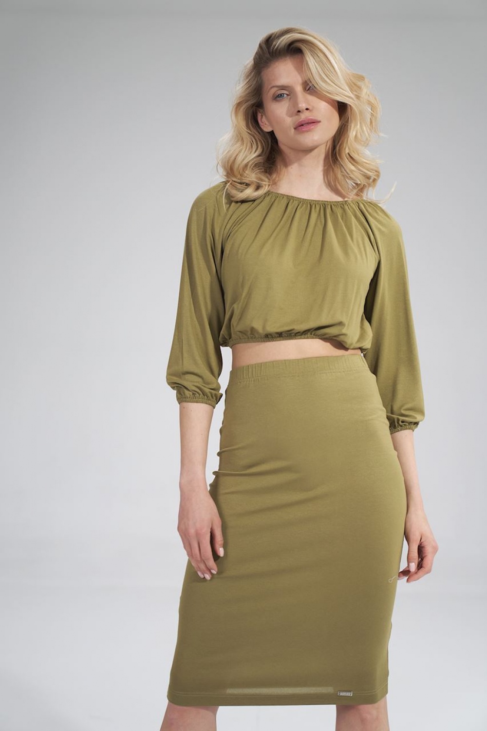  Blouse model 156124 Figl  green