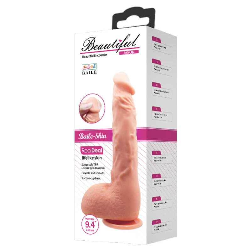 JASON REALISTIC DILDO FLESH 24 CM