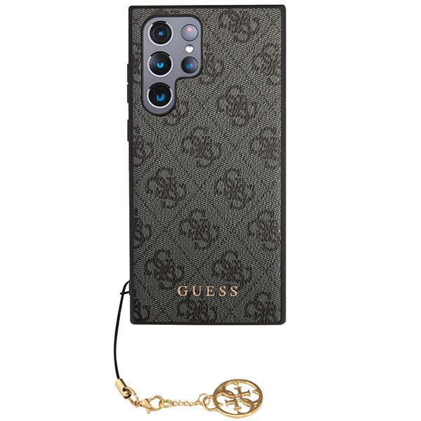 Guess GUHCS23LGF4GGR Samsung Galaxy S23 Ultra grey hardcase 4G Charms Collection