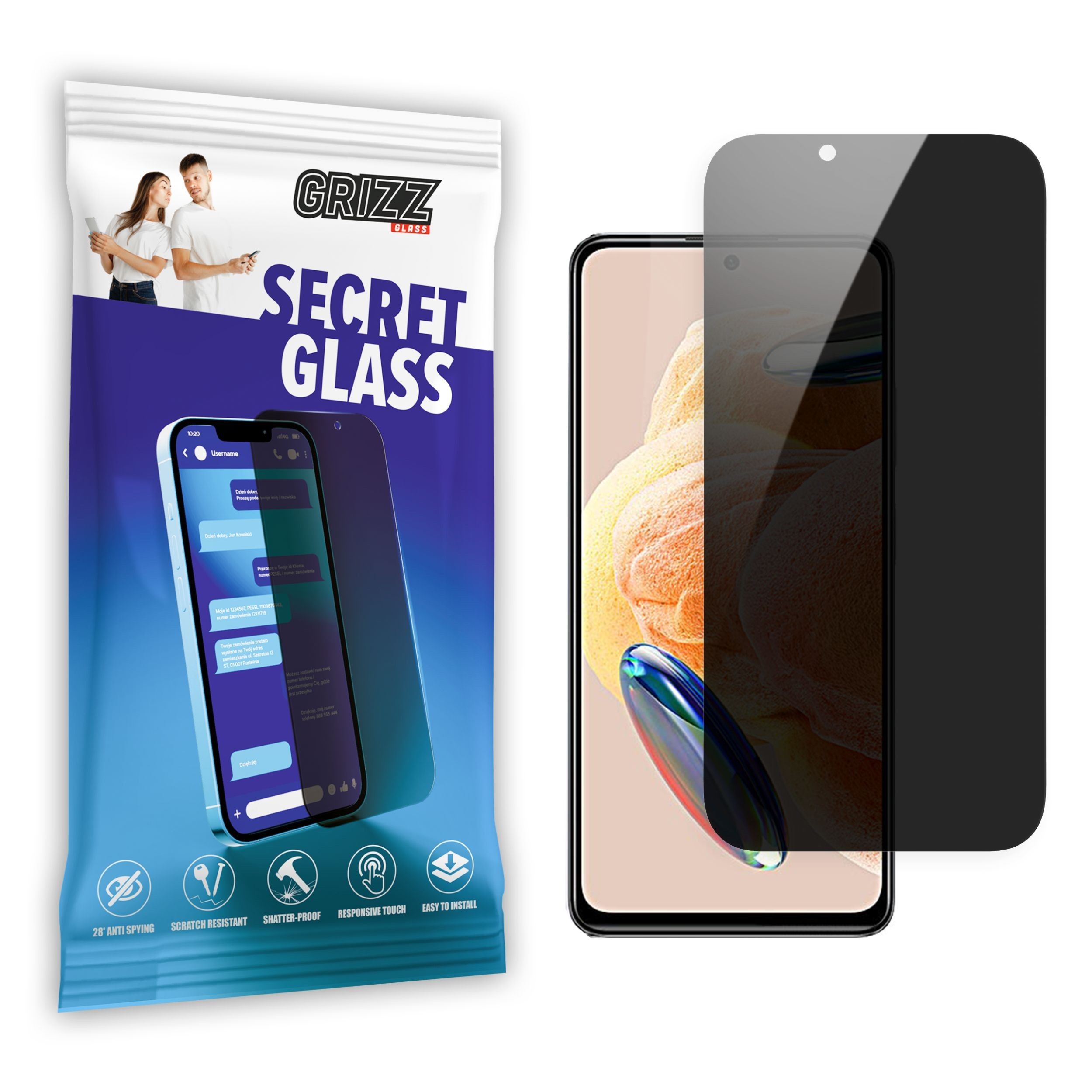 GrizzGlass SecretGlass Xiaomi Redmi Note 12 Pro 4G