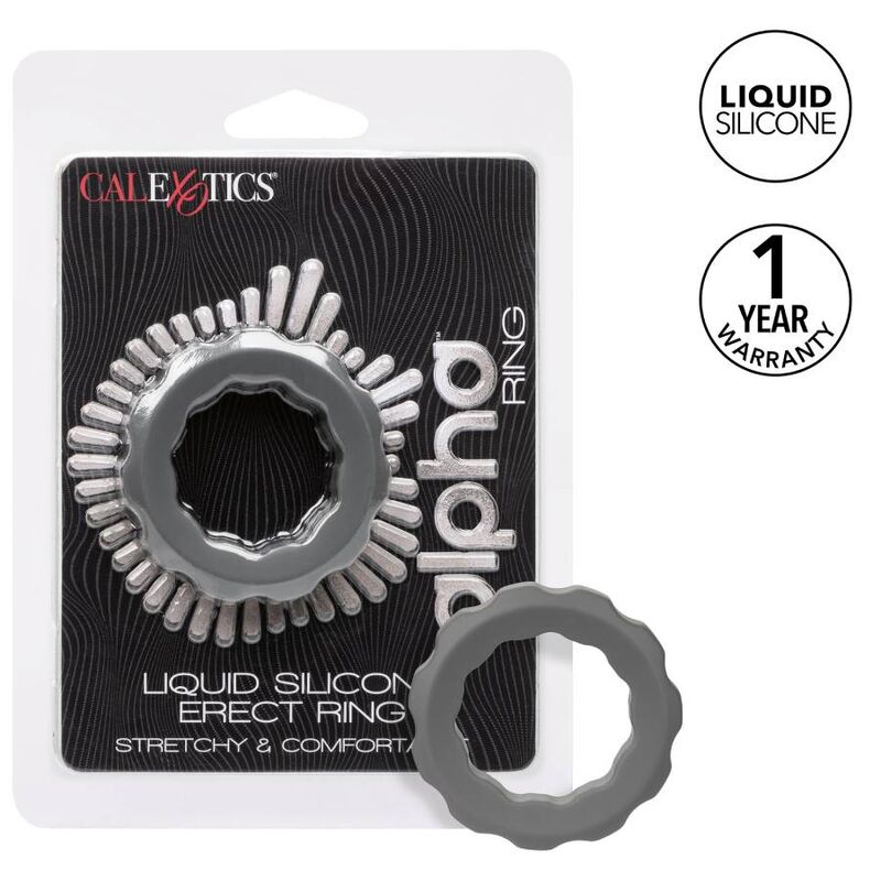 CALIFORNIA EXOTICS ALPHA ERECT RING GREY