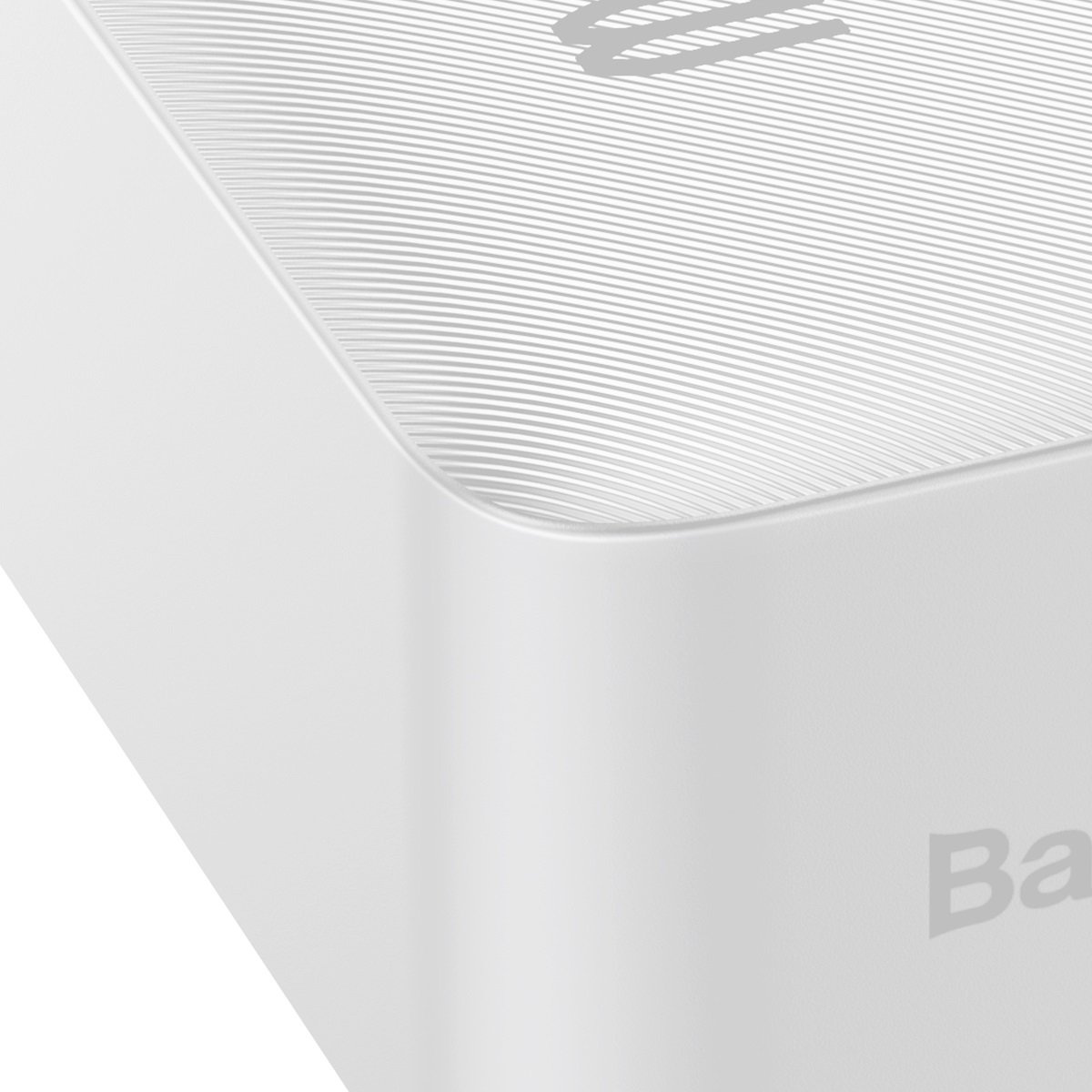 Powerbank Baseus Bipow Display 30000mAh 15W white (Overseas Edition) + USB/microUSB cable 0.25m white