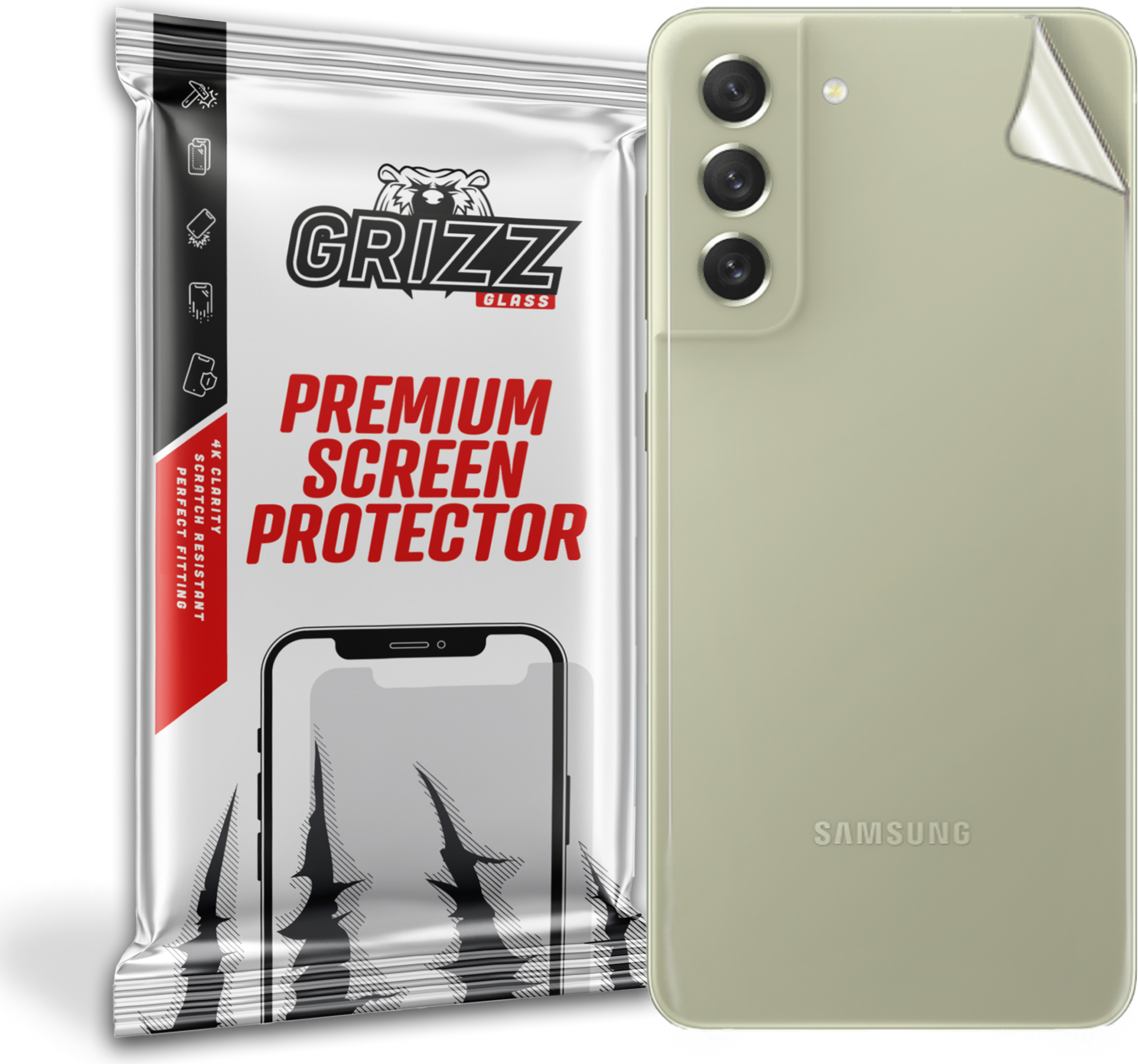 GrizzGlass SatinSkin Samsung Galaxy S21 FE