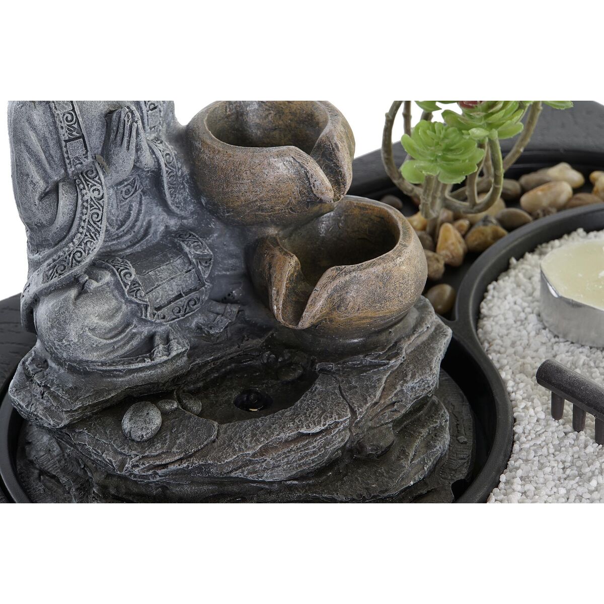 Fontána DKD Home Decor Budda Żywica Orientalny 29 x 21 x 23 cm (2 Sztuk)