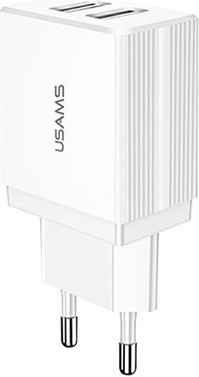 USAMS Wall Charger 2xUSB T24 2,1A white CC90TC01 (US-CC090)