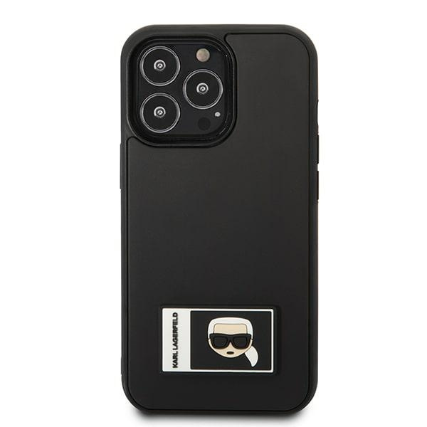 Karl Lagerfeld KLHCP13X3DKPK Apple iPhone 13 Pro Max black hardcase Ikonik Patch