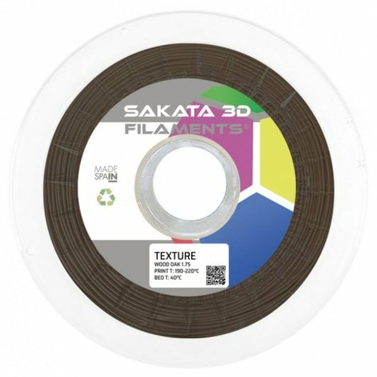 Filament Reel Sakata 3D 10417657 PLA TEXTURE Ø 1,75 mm Brown