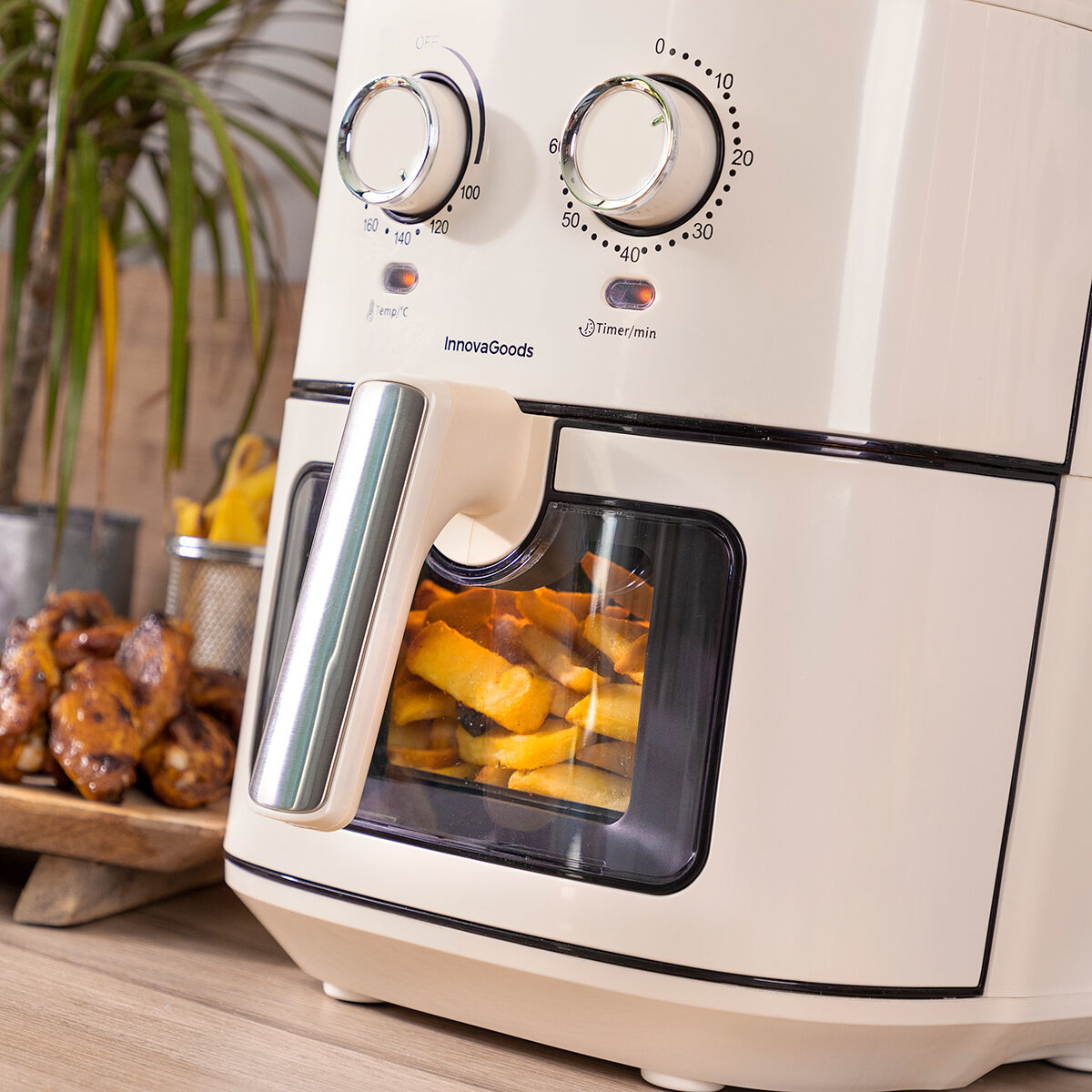 No-Oil Fryer InnovaGoods Vynner Pro 6500 Stainless steel Cream 1700 W 6,5 L No-Oil Fryer InnovaGoods Vynner Pro 6500 Stainless steel Cream 1700 W 6,5 L