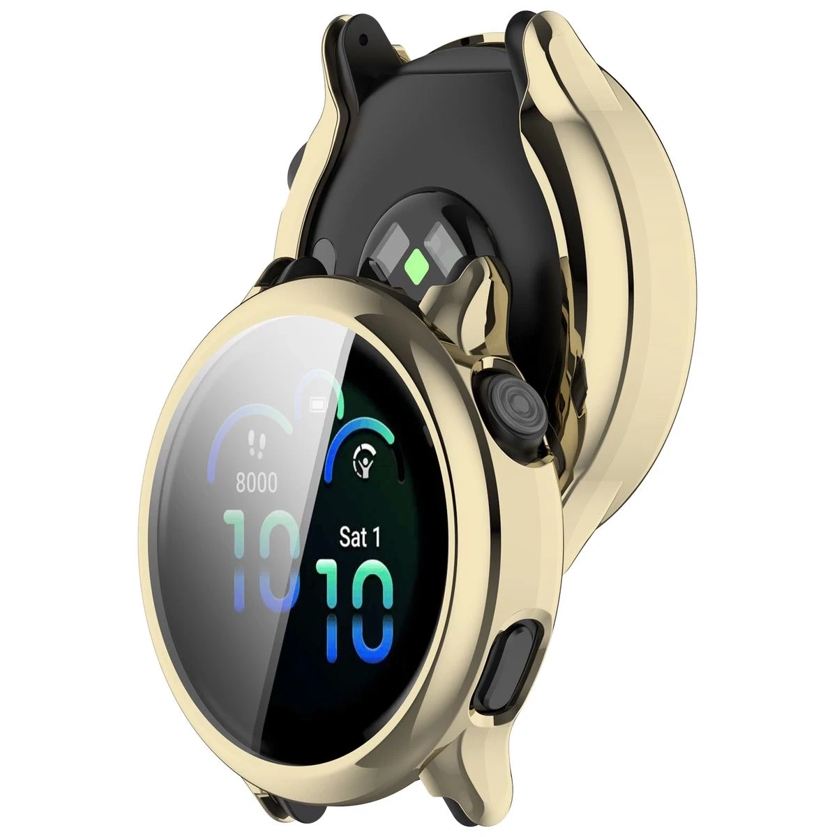 Etui z osłoną ekranu Bizon Case Watch Felipe do Garmin Vivoactive 6 złote
