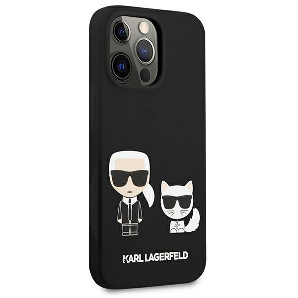 Karl Lagerfeld KLHCP13LSSKCK Apple iPhone 13 Pro hardcase black Silicone Karl & Choupette