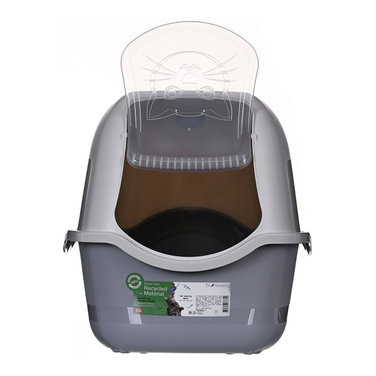 Cat Litter Box Diamentiq 4004508810DIA White Grey Plastic 40 x 38,7 x 55,5 cm Cat Litter Box Diamentiq 4004508810DIA White Grey Plastic 40 x 38,7 x 55,5 cm