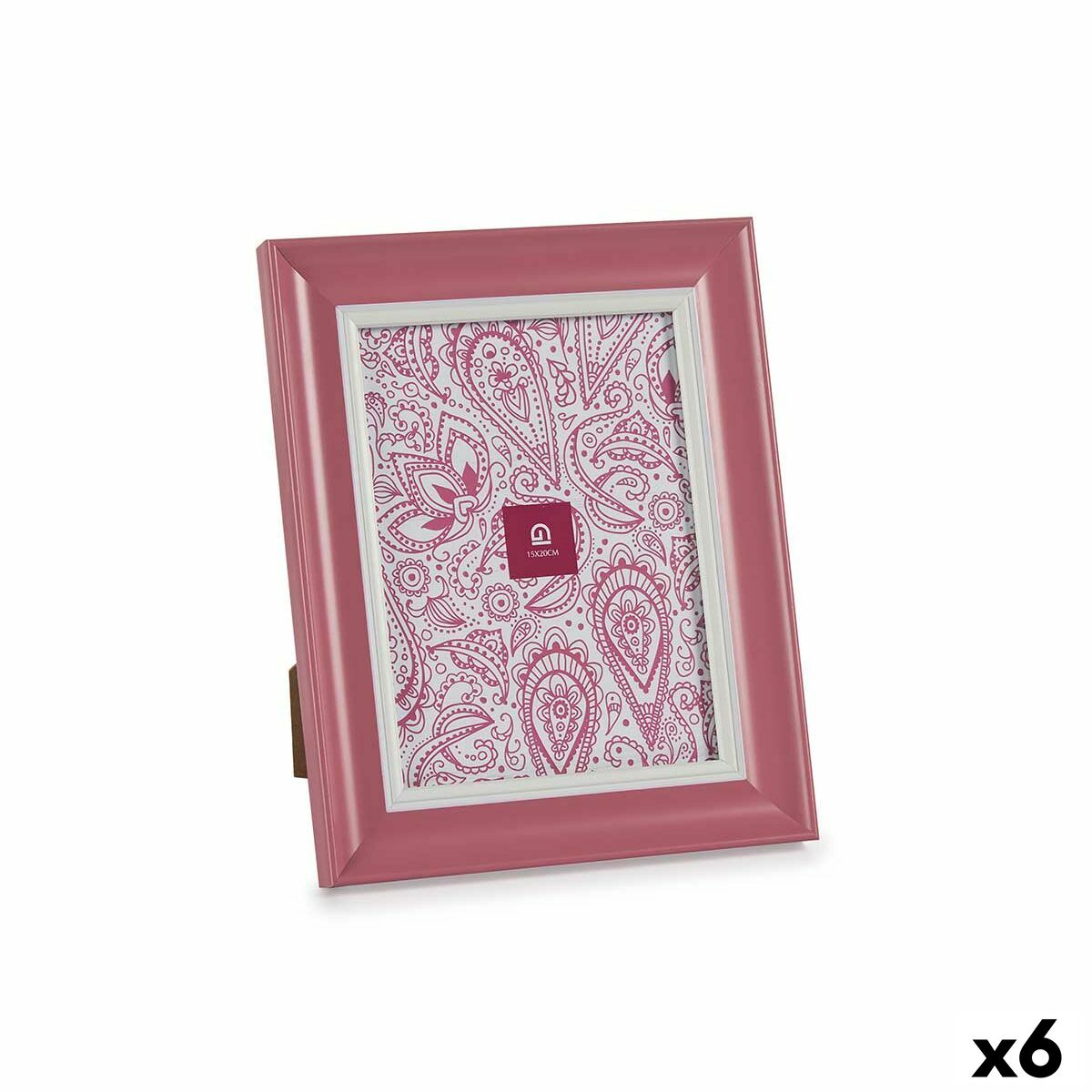 Photo frame Crystal Pink Plastic (6 Units) (2 x 26 x 21 cm)