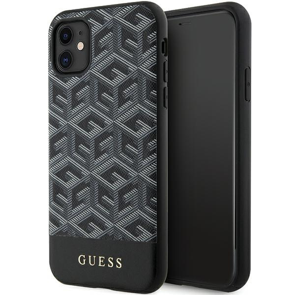 Guess GUHMN61HGCFSEK Apple iPhone 11/XR black hardcase GCube Stripes MagSafe