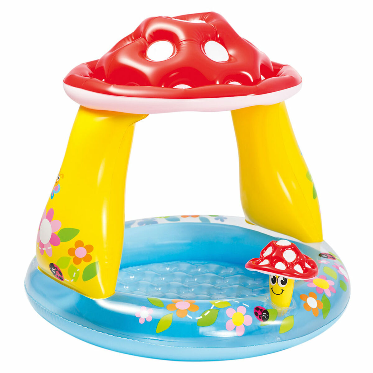Inflatable Paddling Pool for Children Intex Awning Mushrooms 102 x 89 x 102 cm 45 L (6 Units)