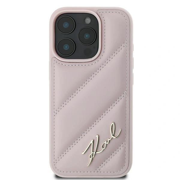 Karl Lagerfeld KLHCP16XPQDSMGP Apple iPhone 16 Pro Max hardcase Quilted Signature pink