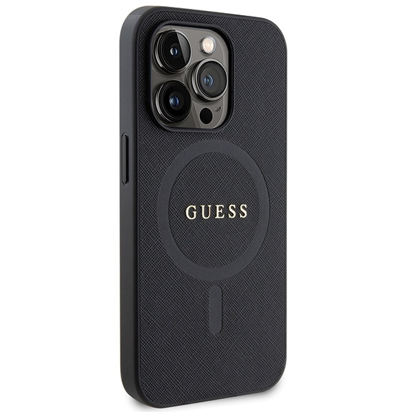 Guess GUHMP14LPSAHMCK Apple iPhone 14 Pro hardcase Saffiano MagSafe black