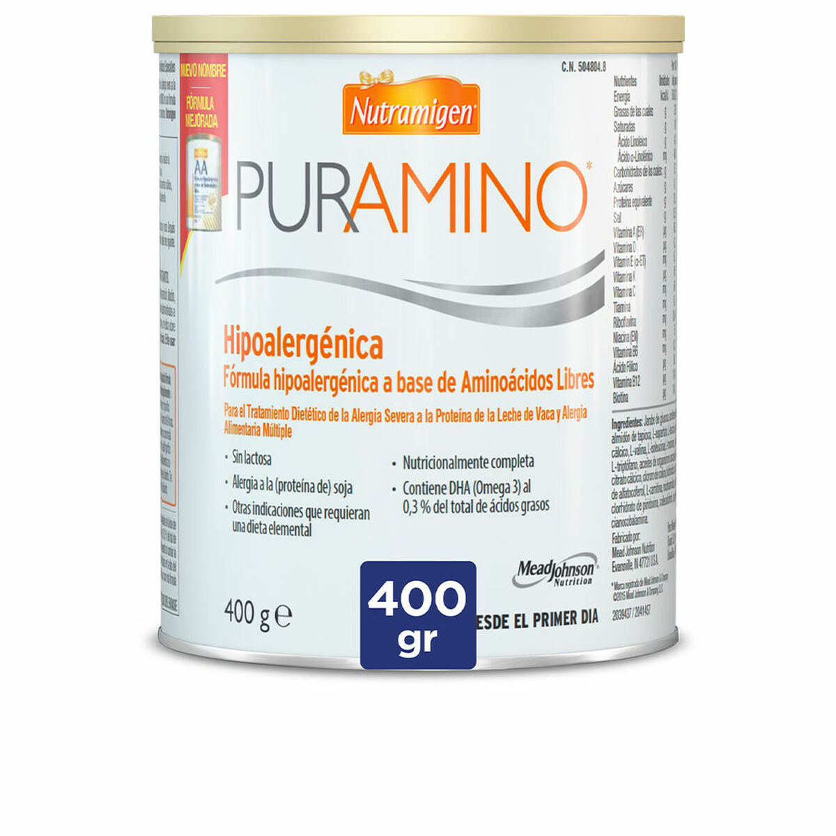 Nahrungsergänzungsmittel Nutramigen Puramino 400 g
