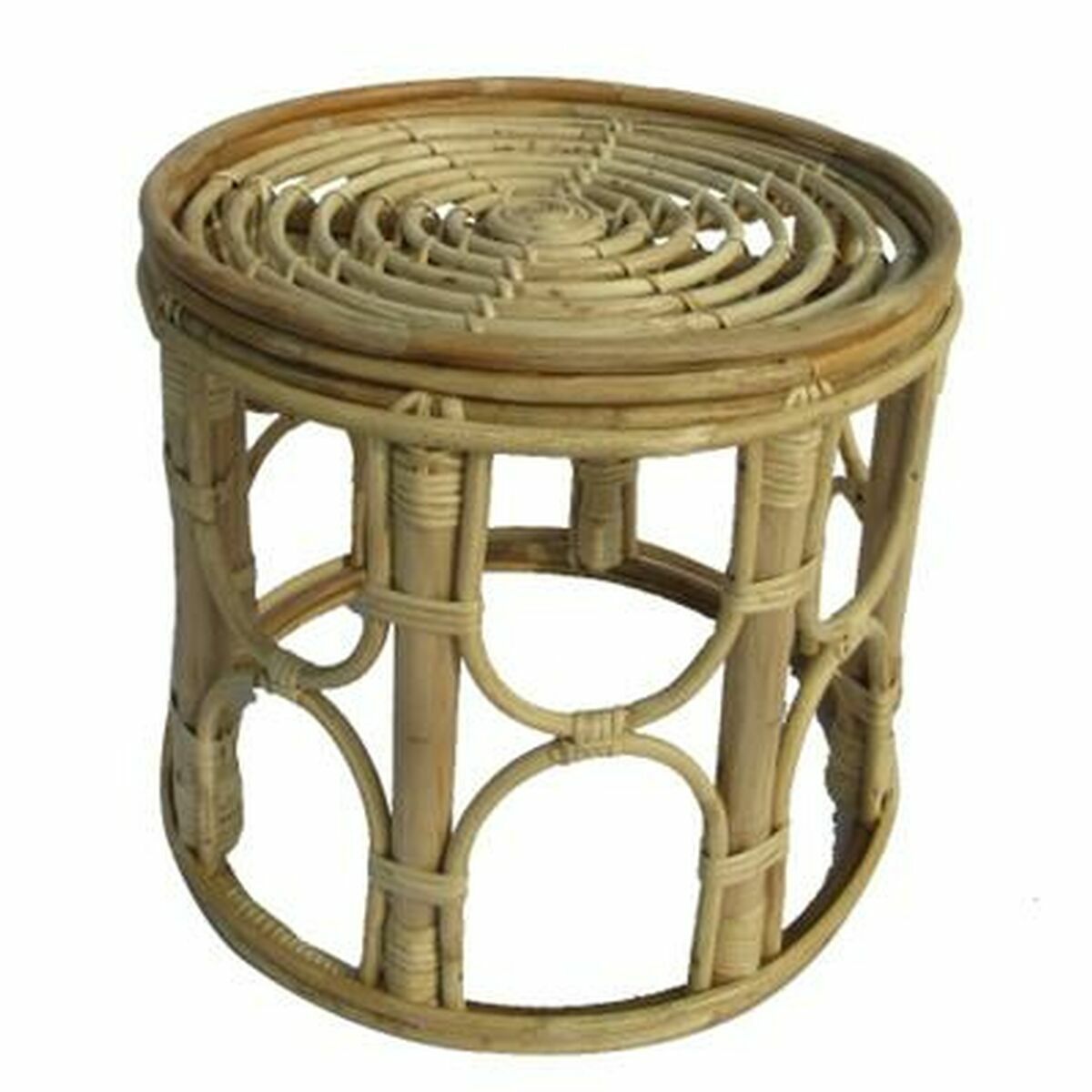 Side table DKD Home Decor Natural Rattan (38 x 38 x 38 cm)