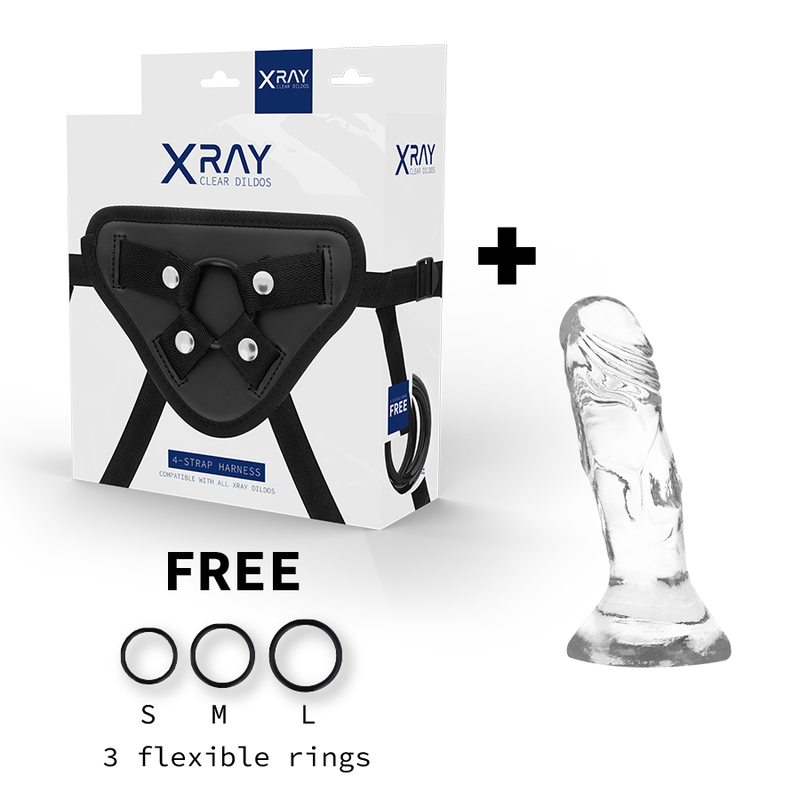 XRAY HARNESS + CLEAR COCK 12 CM X 2.6CM