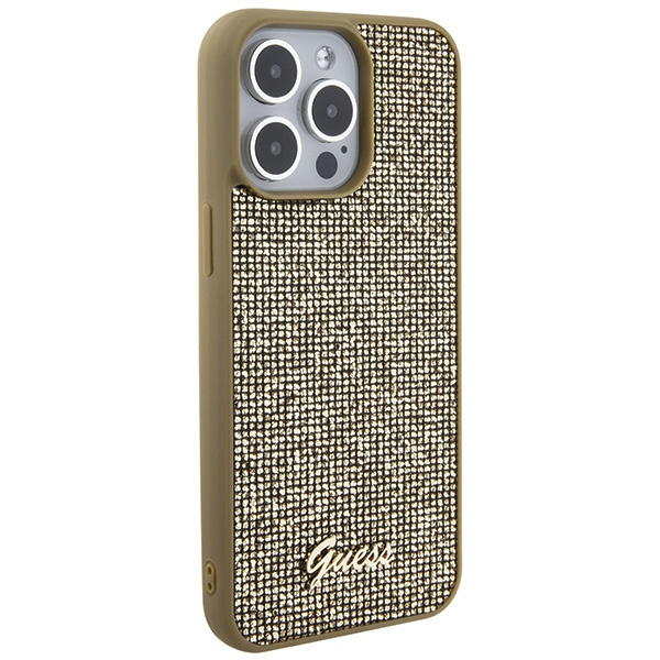 Guess GUHCP15XPMSDGSD Apple iPhone 15 Pro Max hardcase Disco Metal Script gold
