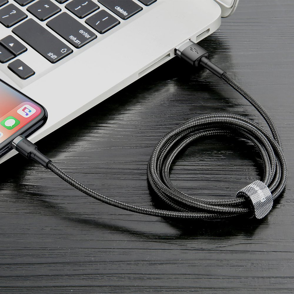 Baseus Cafule USB-A/Lightning Cable QC 3.0 2A 3M black-gray