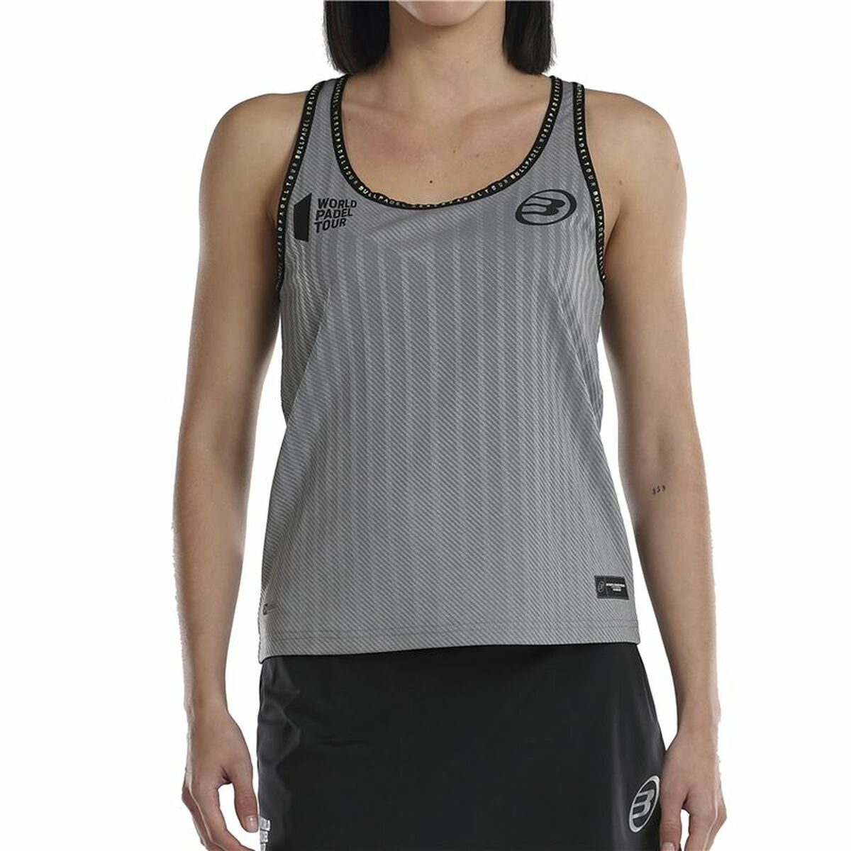 Tank Top Women Bullpadel Lugar Padel Grey Tank Top Women Bullpadel Lugar Padel Grey