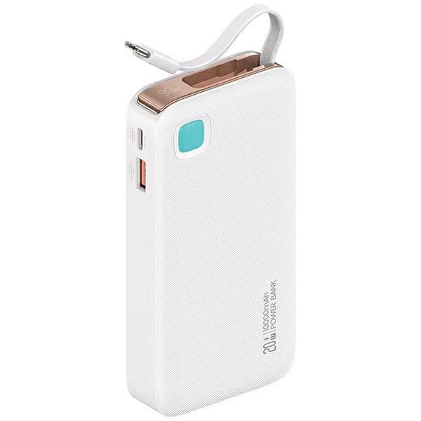 USAMS 10000mAh powerbank PD 20W Fast Charge XY Series + USB-C cable white