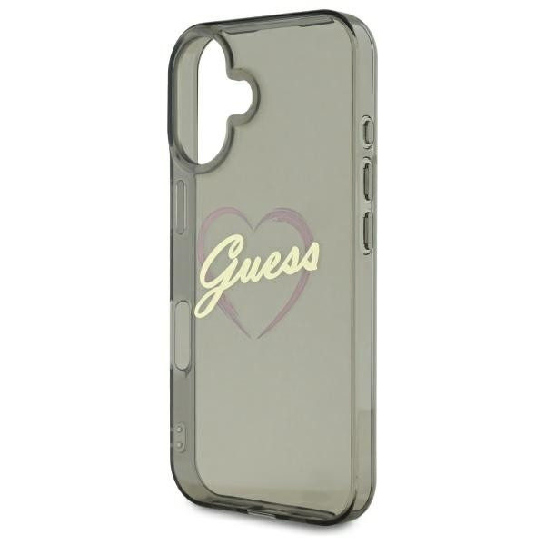 Etui Guess do Apple iPhone 16 Plus hardcase IML Heart czarny