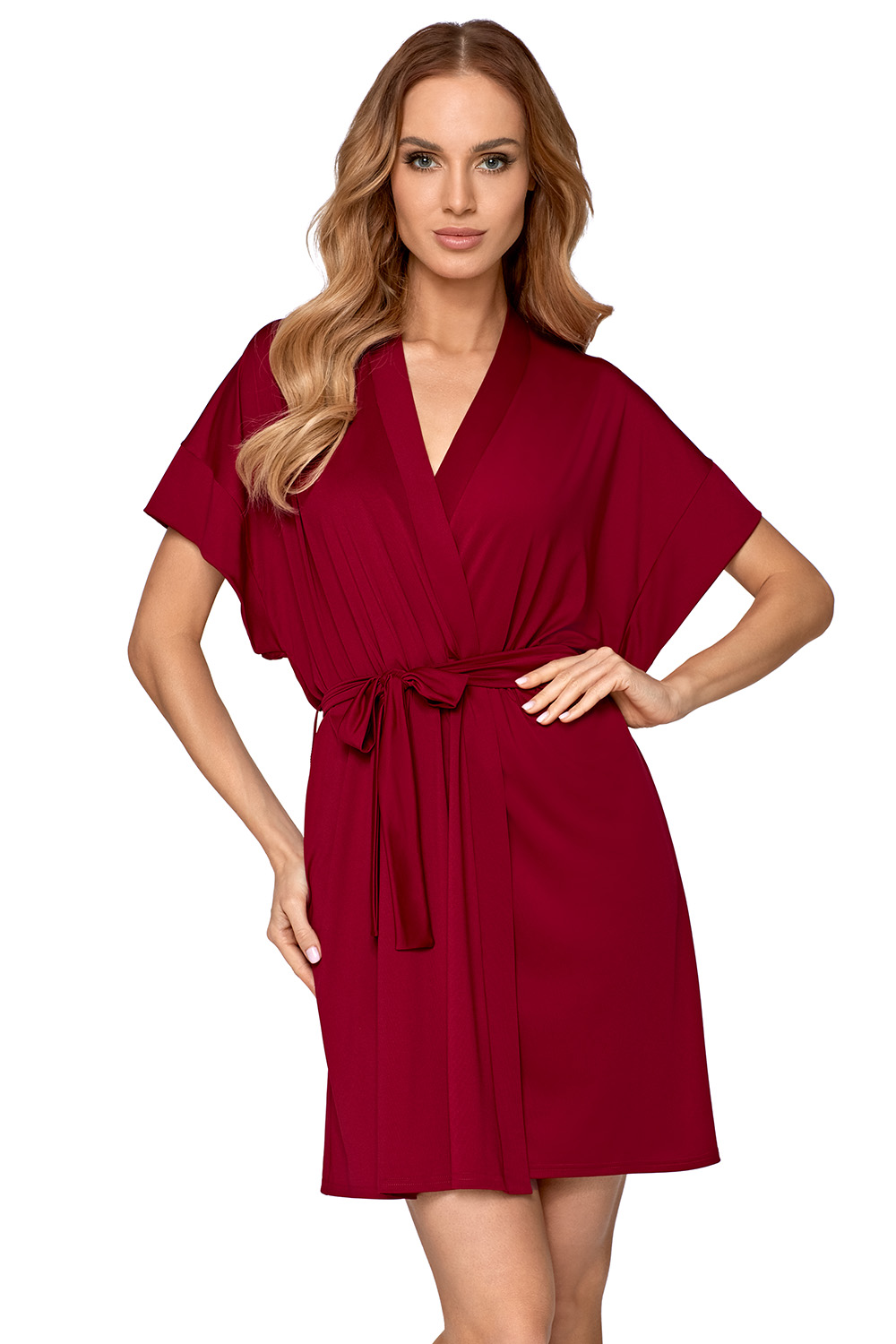 Bathrobe model 145391 Babella red Ladies