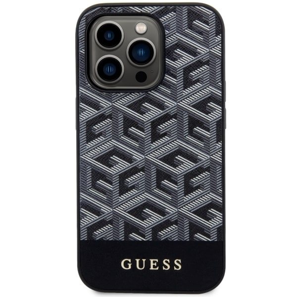 Guess GUHMP14XHGCFSEK Apple iPhone 14 Pro Max black hardcase GCube Stripes MagSafe
