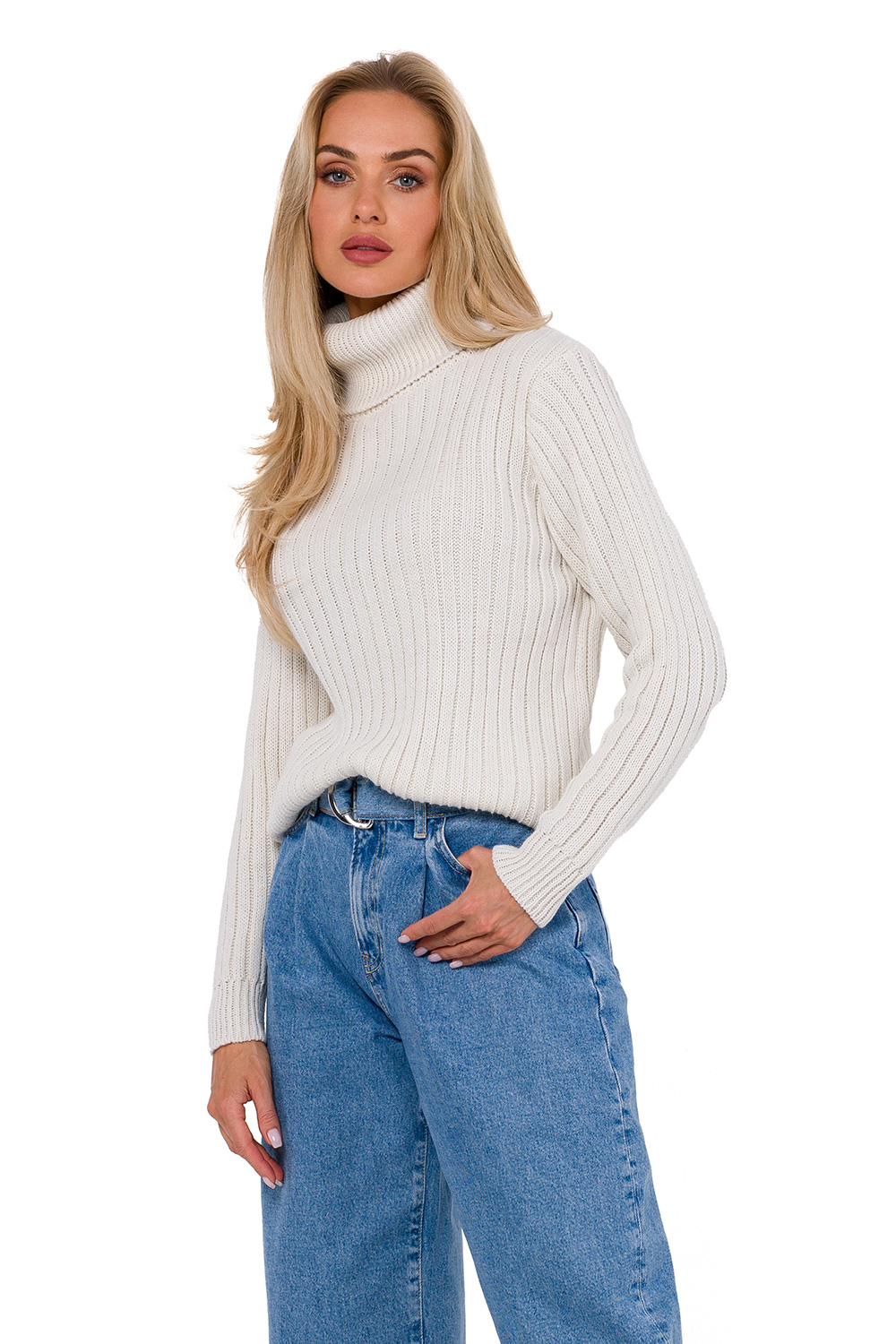  Turtleneck model 184686 Moe  beige