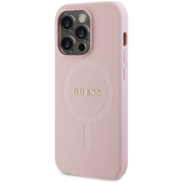 Guess GUHMP13LPSAHMCP Apple iPhone 13/13 Pro hardcase Saffiano MagSafe pink