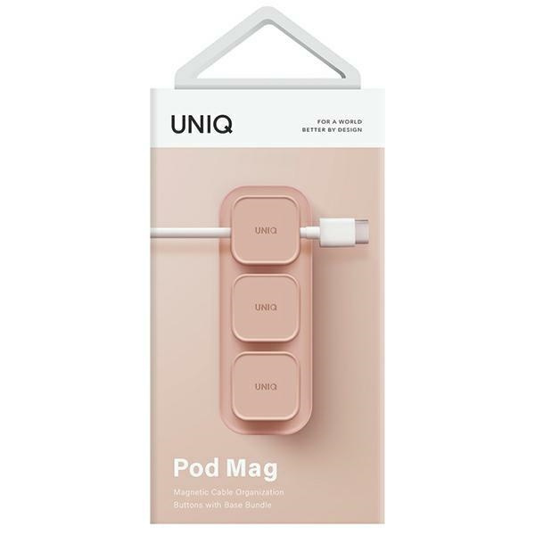 UNIQ Pod Mag to cables + base blush pink