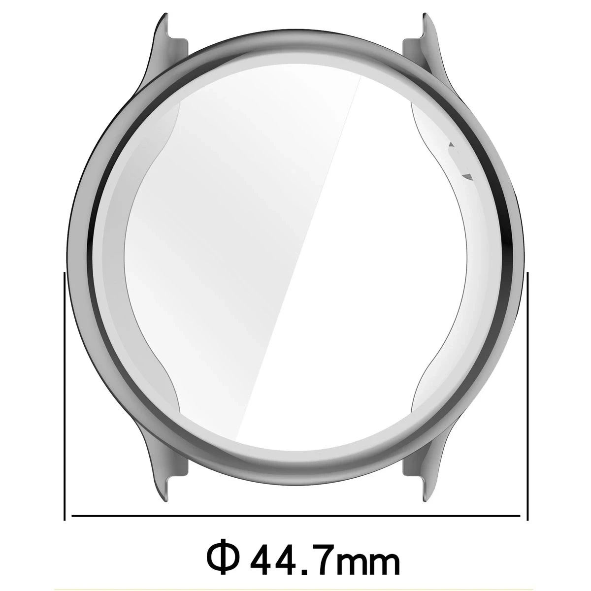 Etui z osłoną ekranu Bizon Case Watch Felipe do Garmin Vivoactive 6 srebrne