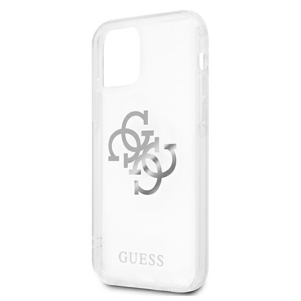 Guess GUHCP12LKS4GSI Apple iPhone 12 Pro Max Transparent hardcase 4G Silver Charms Collection