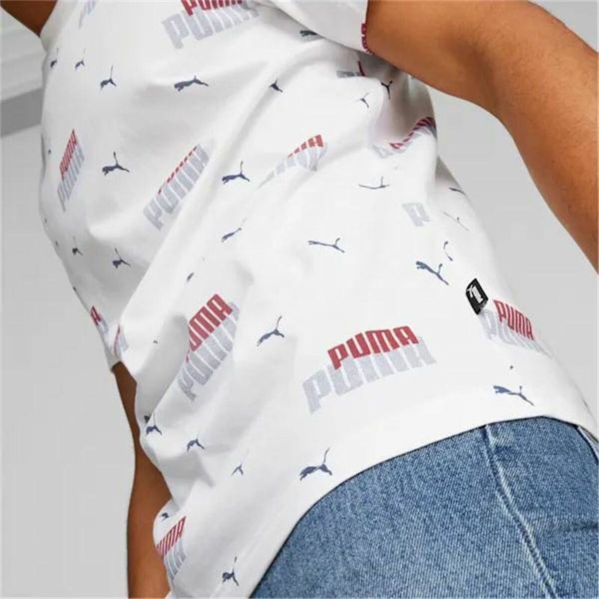 T-shirt Puma Ess+ Logo Power White Unisex T-shirt Puma Ess+ Logo Power White Unisex