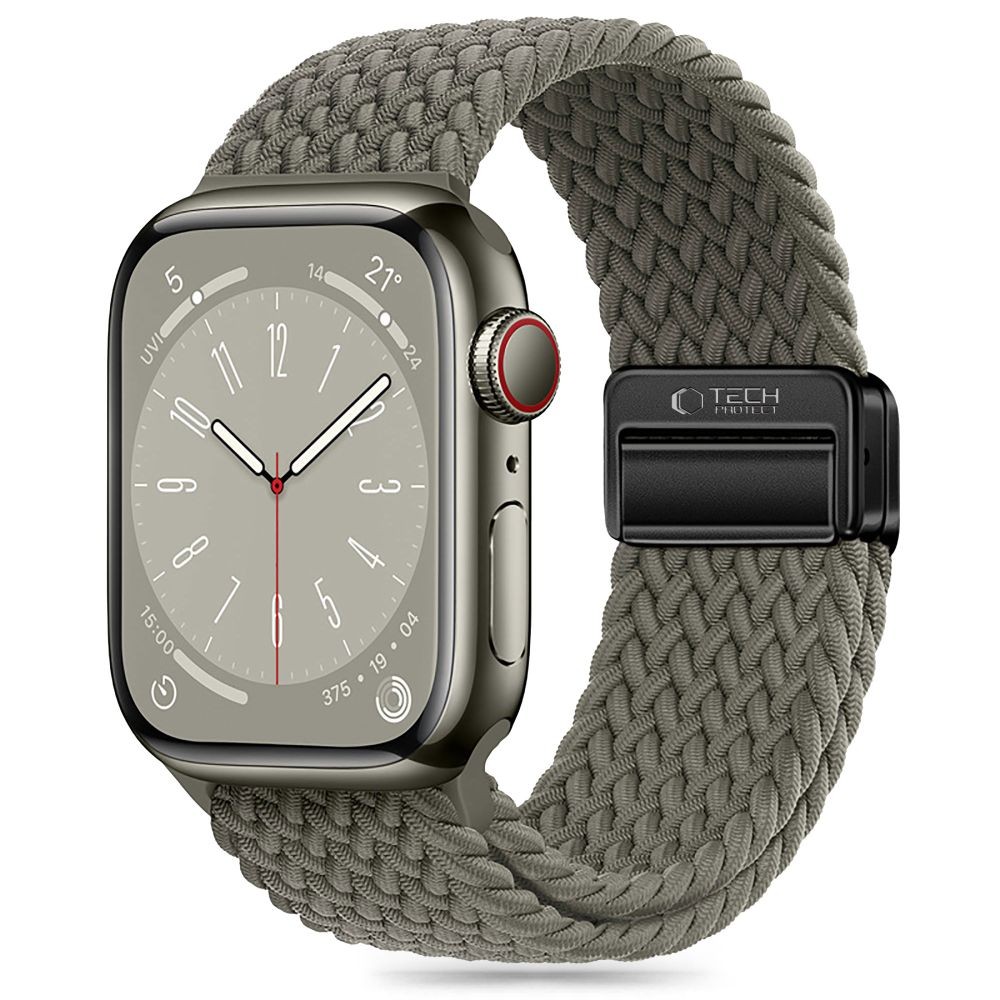 Tech-Protect Nylonmag Apple Watch 4/5/6/7/8/9/SE/Ultra 1/2 42/44/45/49mm Olive Grey