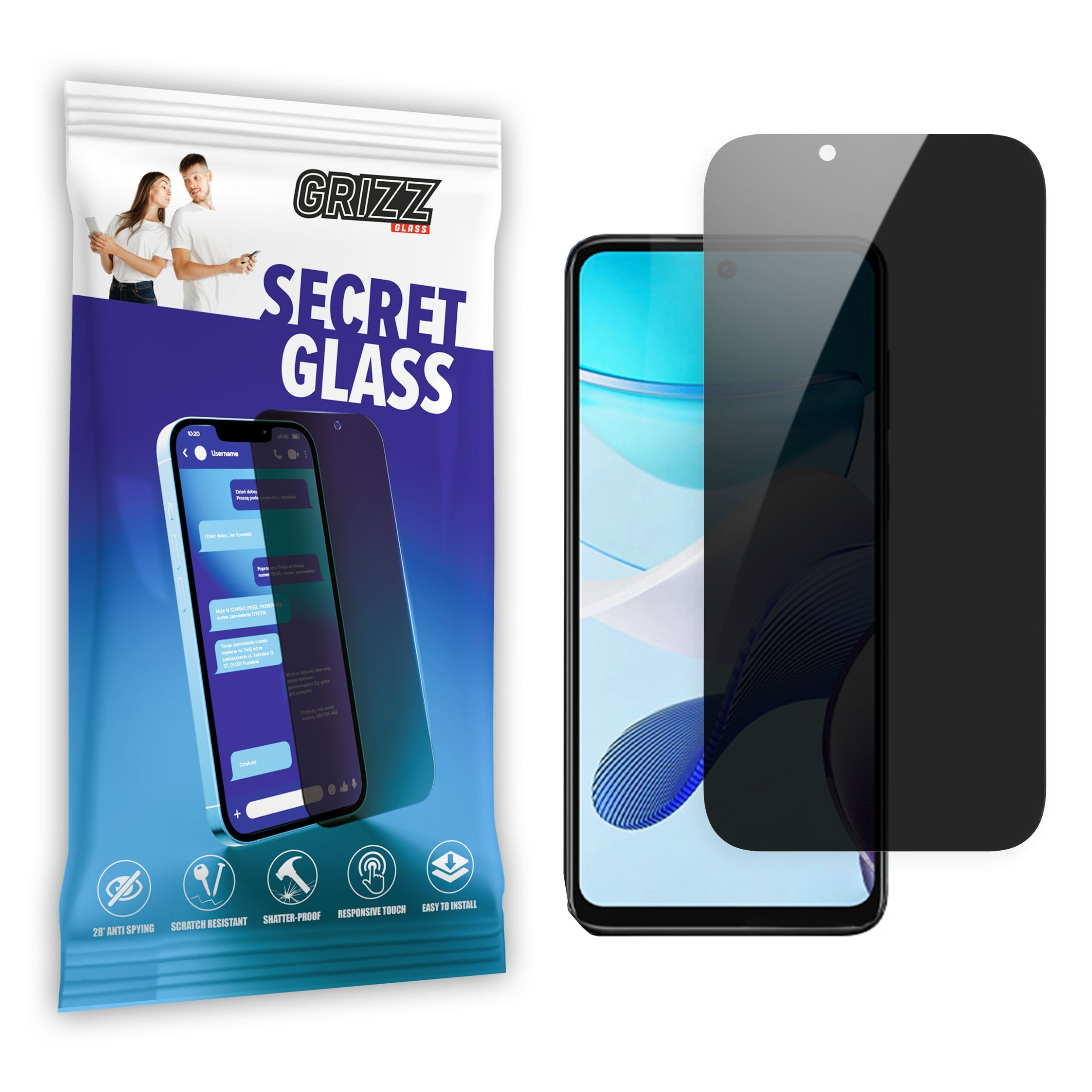 GrizzGlass SecretGlass Motorola Moto G51 5G