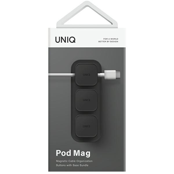 UNIQ Pod Mag to cables + base charcoal dark grey