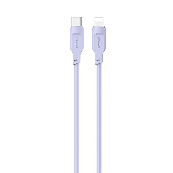 USAMS Lithe Series Cable USB-C/Lightning PD Fast Charging 1,2m 20W purple (US-SJ566)