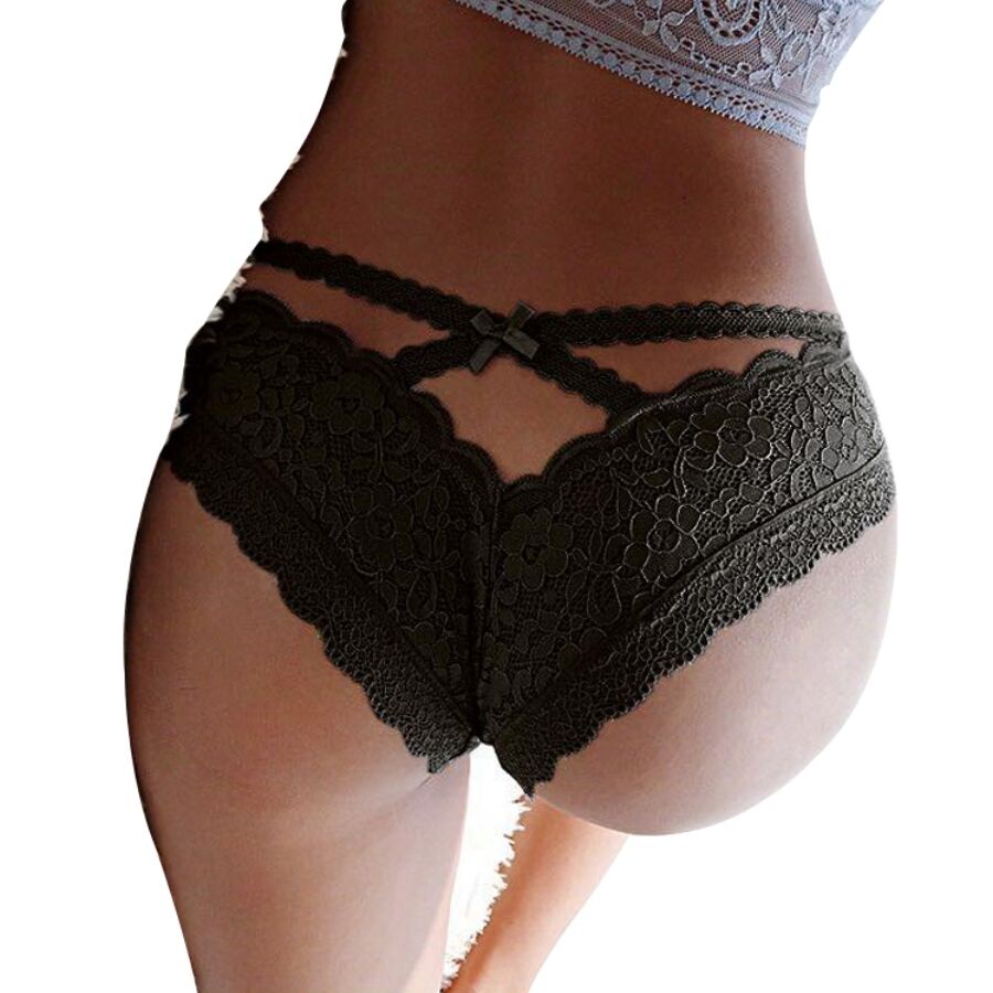 QUEEN LINGERIE FLORAL LACE PANTIES  S/M