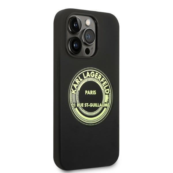 Karl Lagerfeld KLHCP14LSRSGRCK Apple iPhone 14 Pro hardcase black Silicone RSG