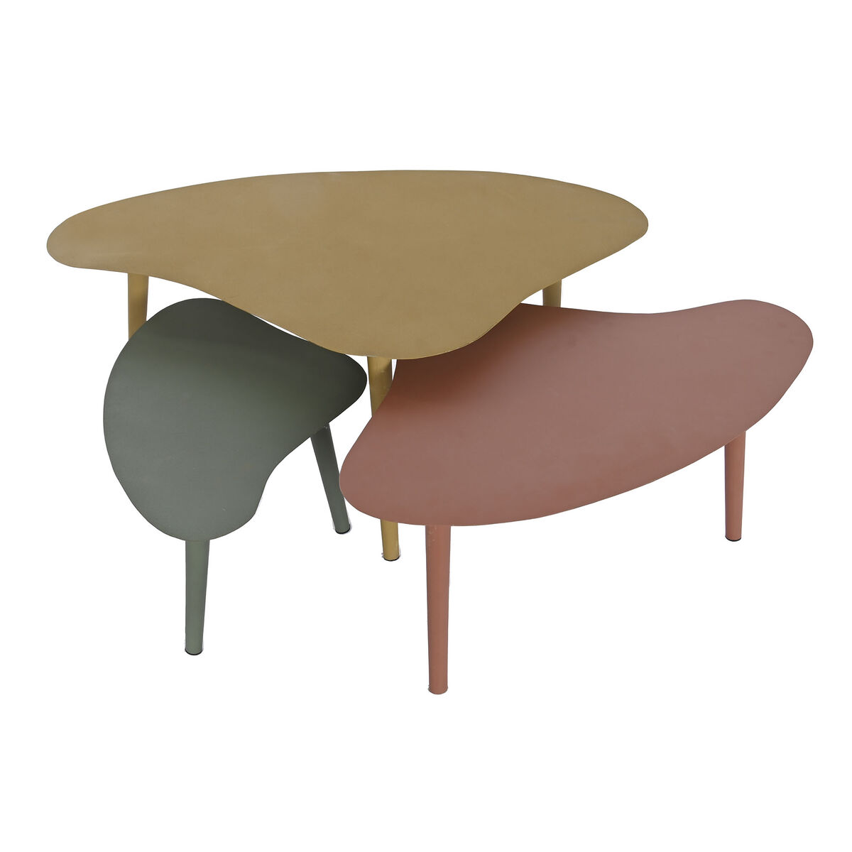Set of 3 tables DKD Home Decor Iron 100 x 60 x 41 cm